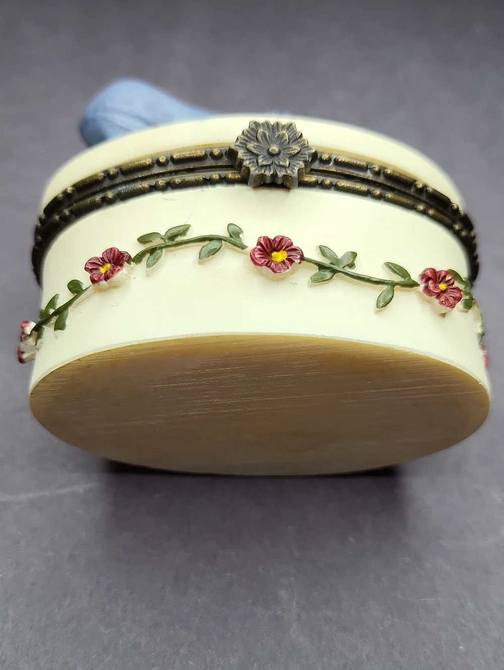 Blue Embellished Trinket Box